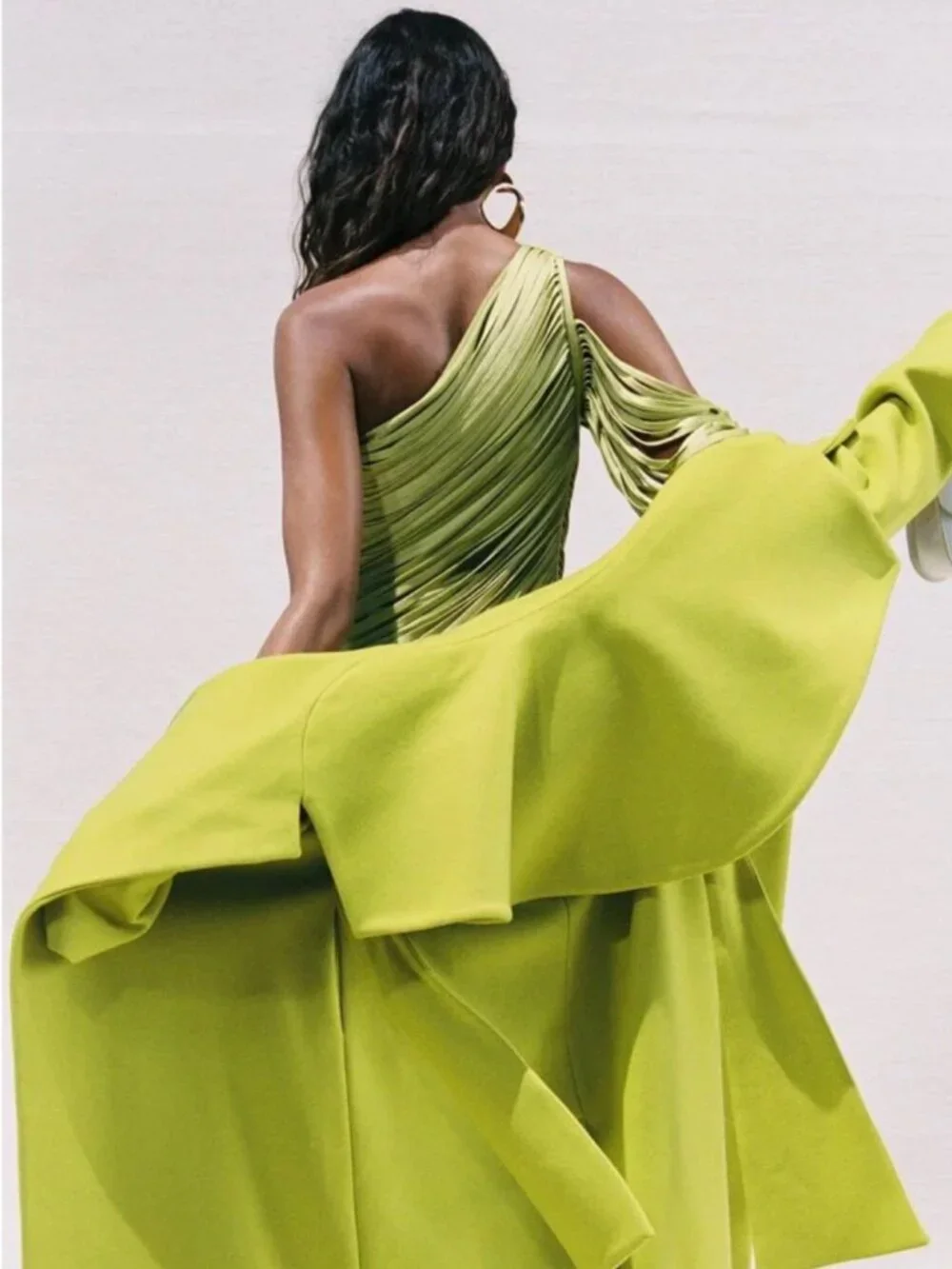 CULT GAIA Women's Sona One-Shoulder Draped Fringe Dress Size S NEW - Picture 2 of 16